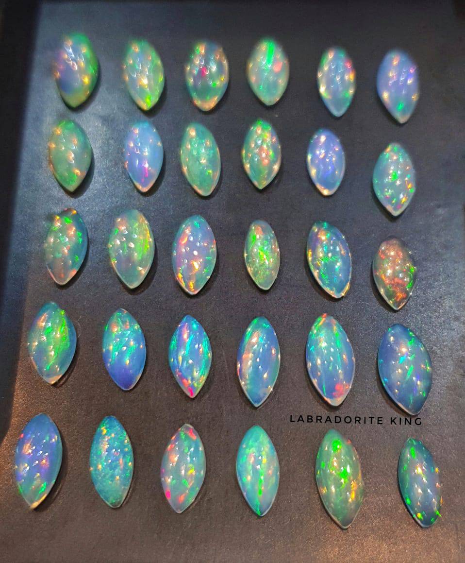 Ethiopian Opal Marquise Cabochons | Top Quality - The LabradoriteKing