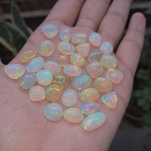 Natural Ethiopian Opal Big size Cabochons | 9-12mm |