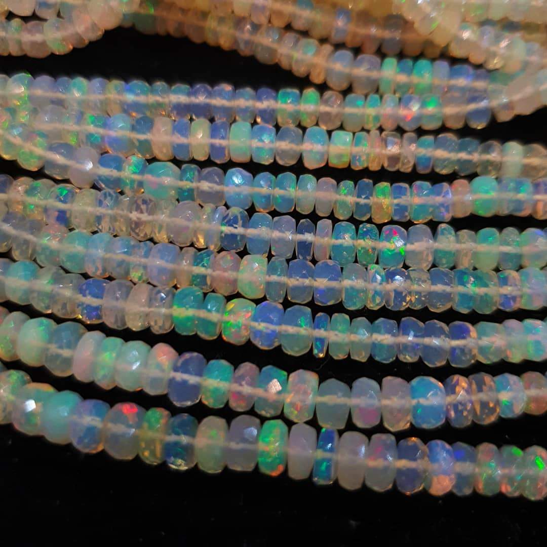 Faceted Opal Beads 17 Inches 4-6mm Graduated Beads UNTREATED - The LabradoriteKing