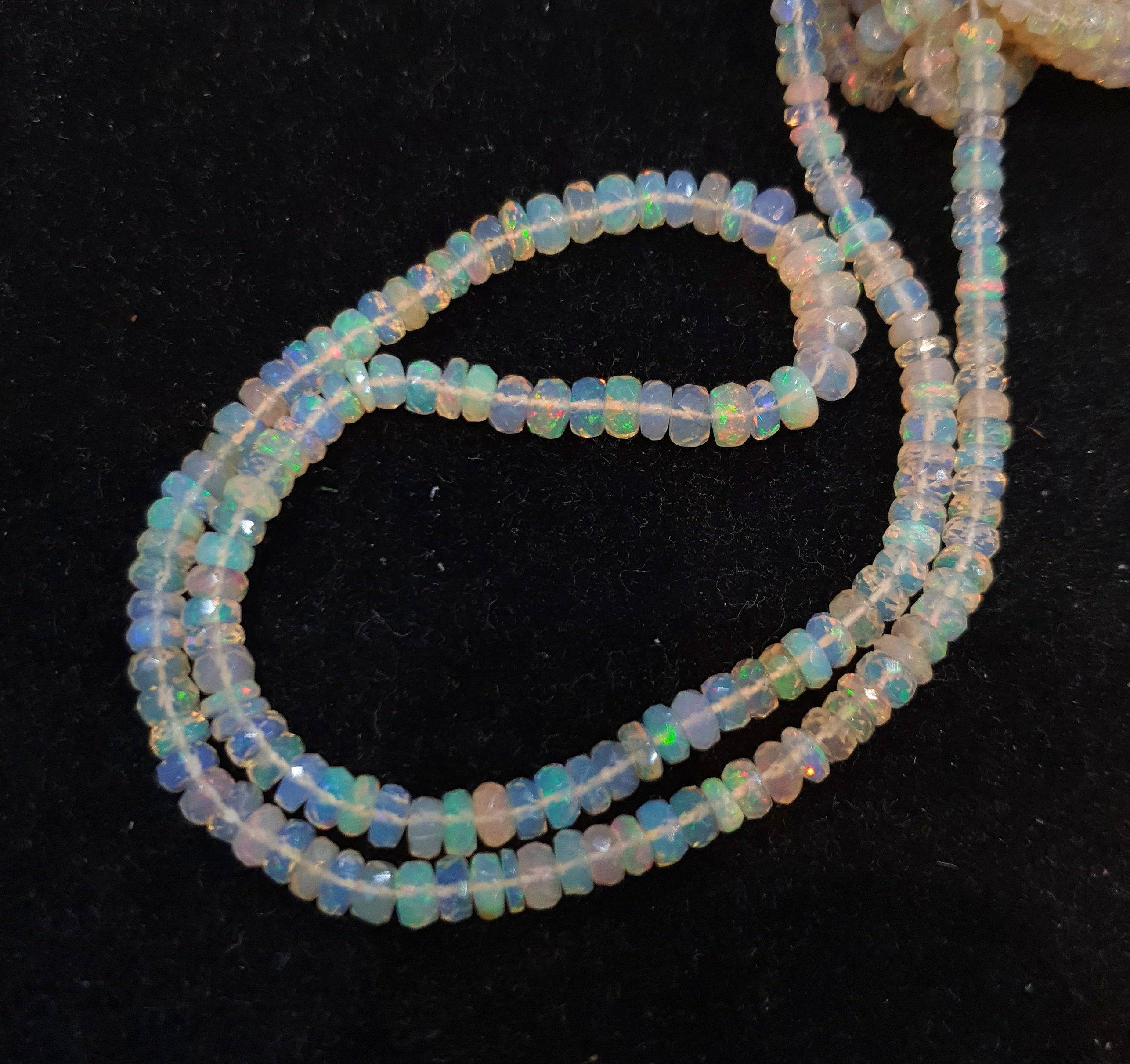 Faceted Opal Beads 17 Inches 4-6mm Graduated Beads UNTREATED - The LabradoriteKing