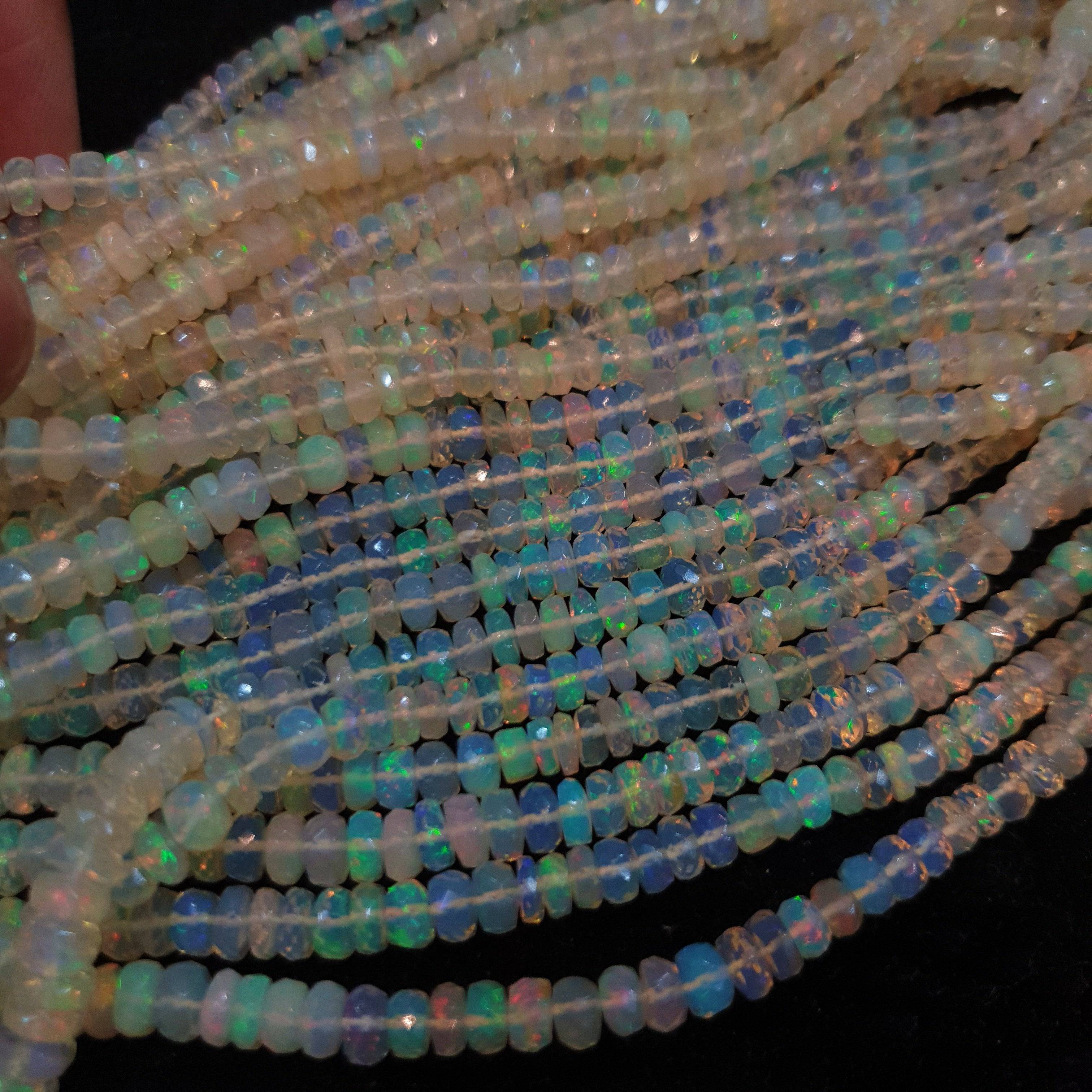 Faceted Opal Beads 17 Inches 4-6mm Graduated Beads UNTREATED - The LabradoriteKing