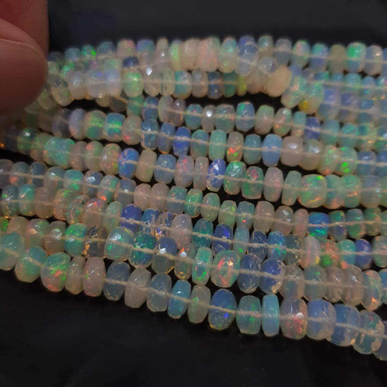 Faceted Welo Opal Beads | Chunky Faceted Untreated | 4mm and 5mm - The LabradoriteKing