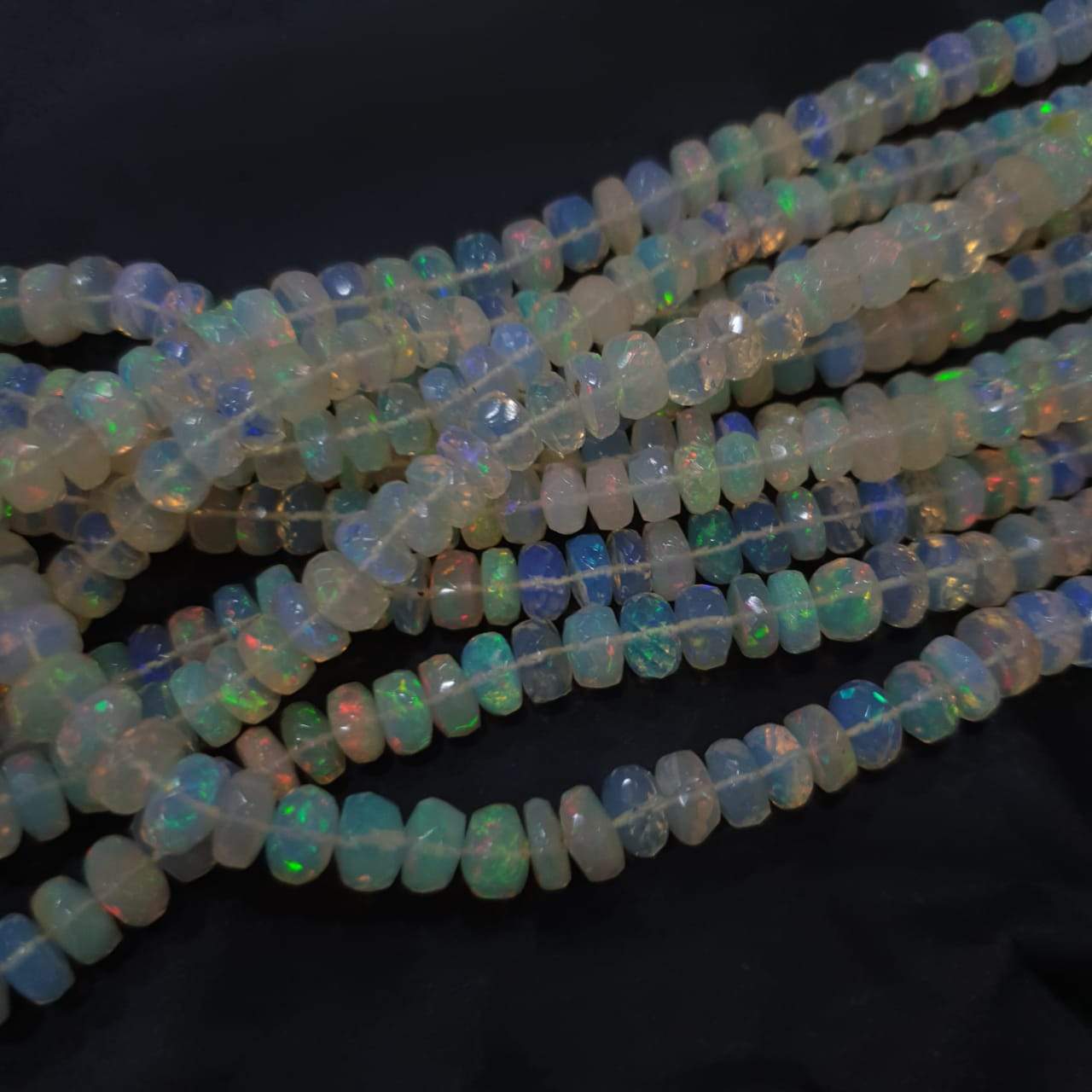 Faceted Welo Opal Beads | Chunky Faceted Untreated | 4mm and 5mm - The LabradoriteKing