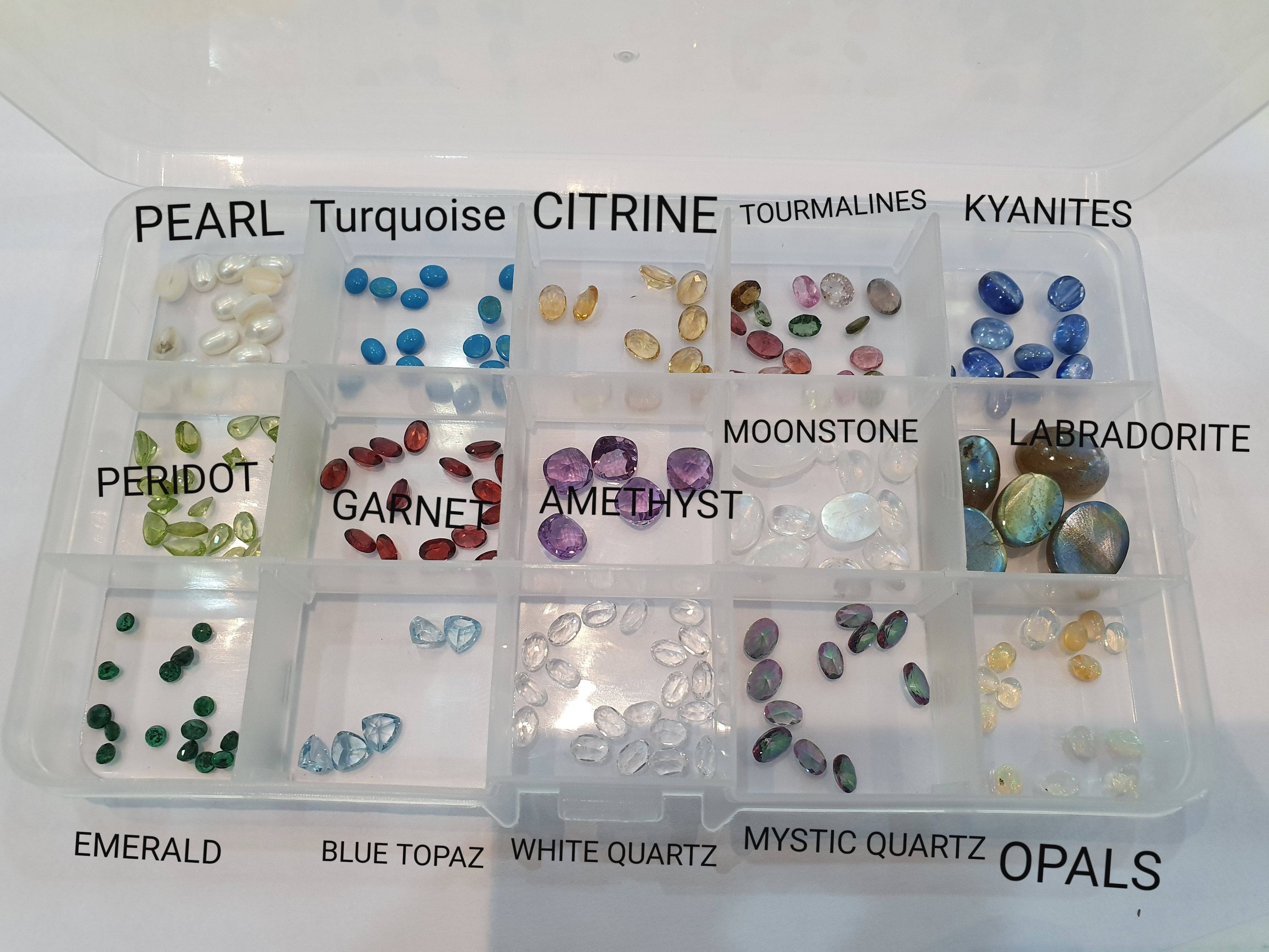 Gembox of Natural Gemstones Essential Kit for Jewellers/Wirewrappers - The LabradoriteKing