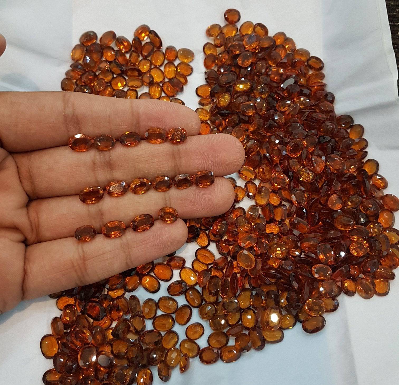 Hessonite Garnets 10pcs Lot Fanta colour - The LabradoriteKing