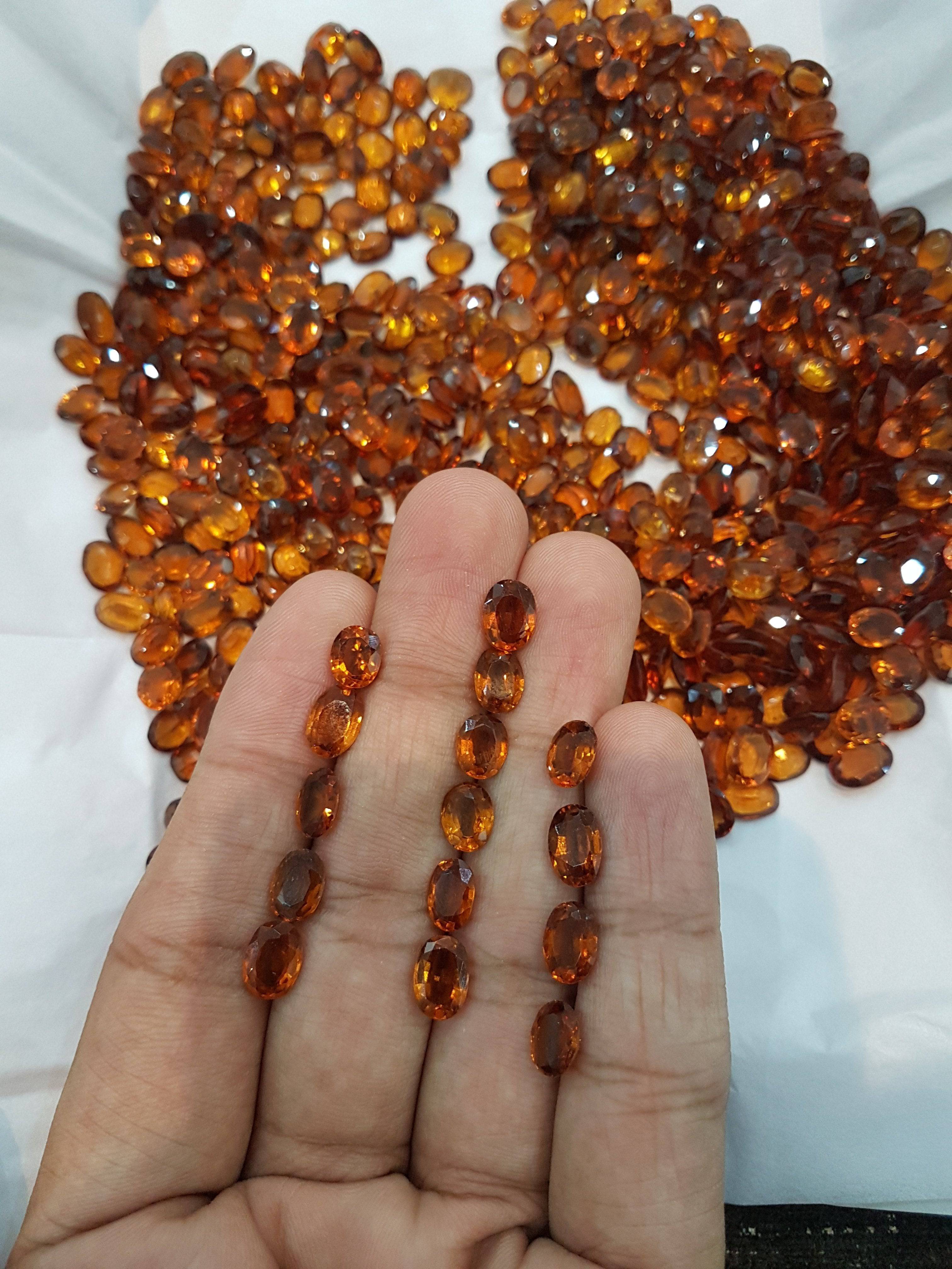 Hessonite Garnets 10pcs Lot Fanta colour - The LabradoriteKing