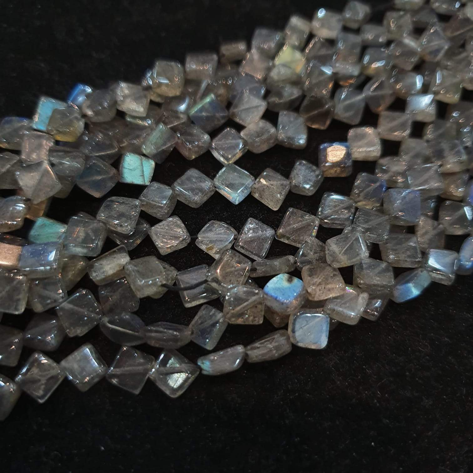 Labradorite Beads 6mm Kite Polished 14" Inches - The LabradoriteKing