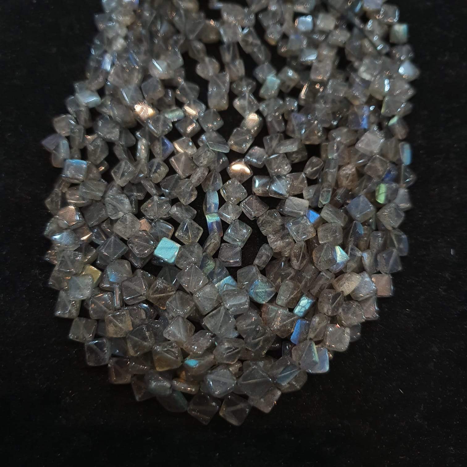 Labradorite Beads 6mm Kite Polished 14" Inches - The LabradoriteKing