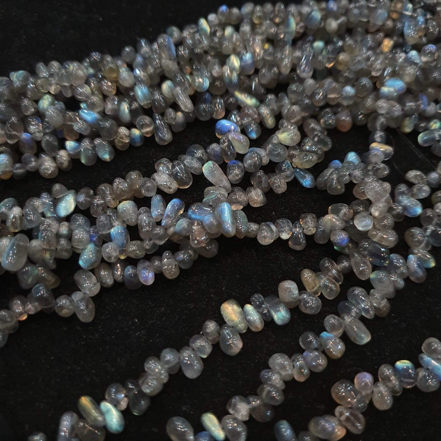 Labradorite Beads 6mm Uneven Nuggets Polished 14" Inches , - The LabradoriteKing