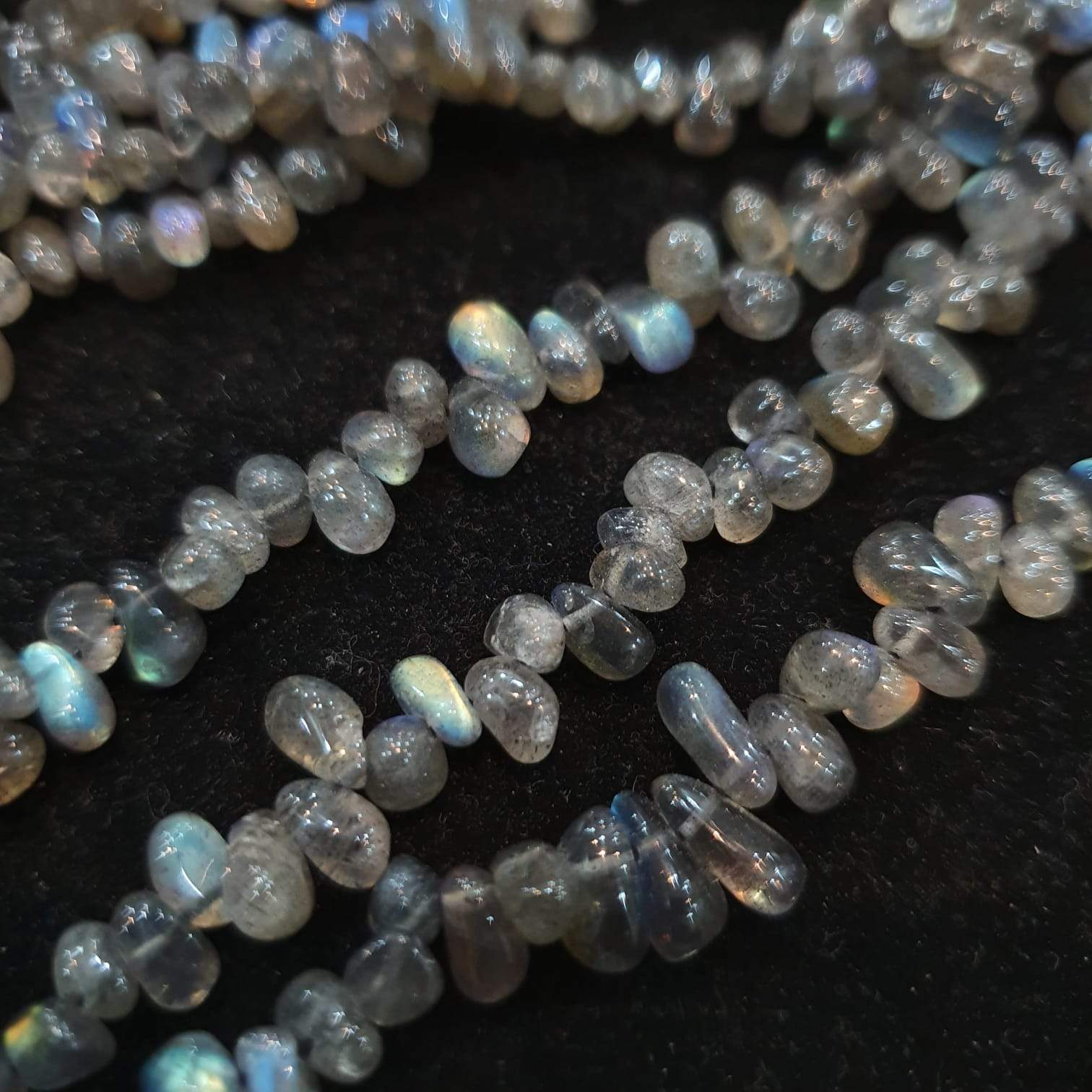 Labradorite Beads 6mm Uneven Nuggets Polished 14" Inches , - The LabradoriteKing