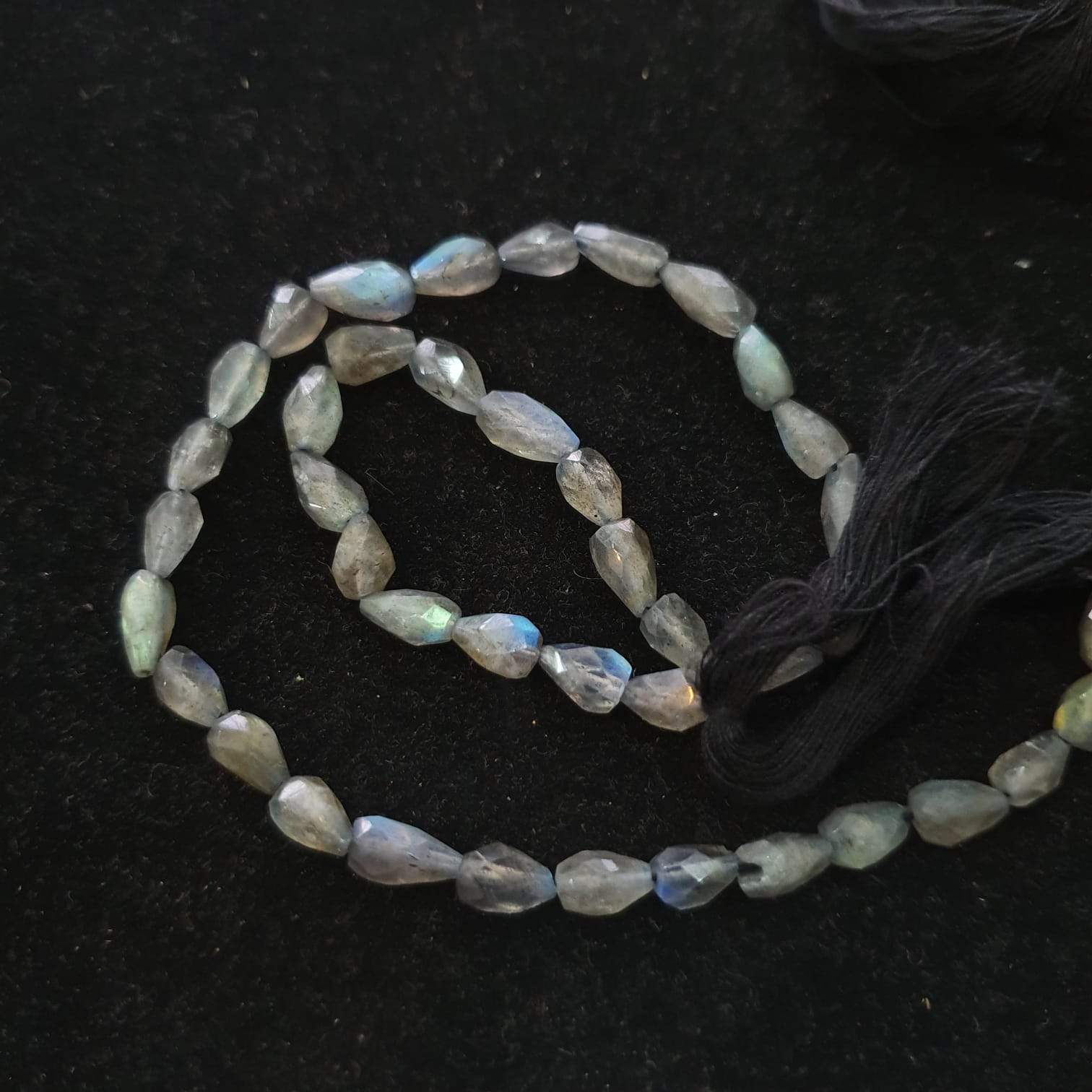 Labradorite Beads Teardrops Pears 8x6mm Faceted, 14" Inches , - The LabradoriteKing