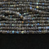 Labradorite Beads Tire Polished 4mm High Quality, 14" Inches , - The LabradoriteKing