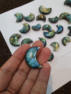 Labradorite Crescent Moon Polished both sides - The LabradoriteKing