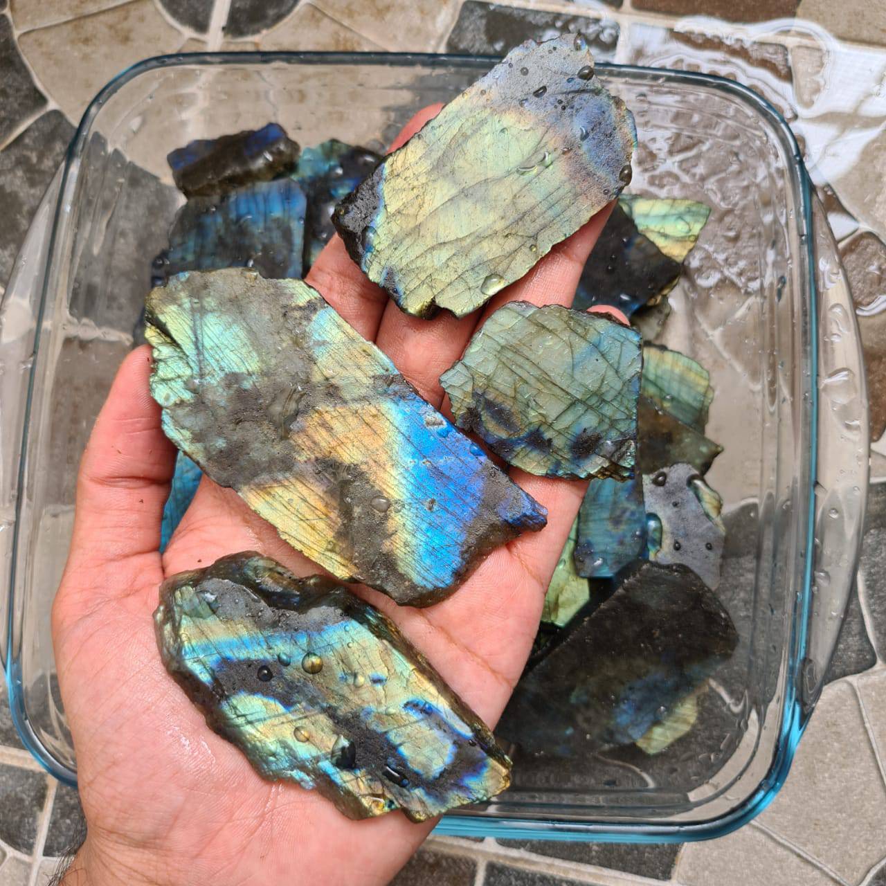 Labradorite raw Slabs | Flashy High quality slabs 2-5"Inches - The LabradoriteKing