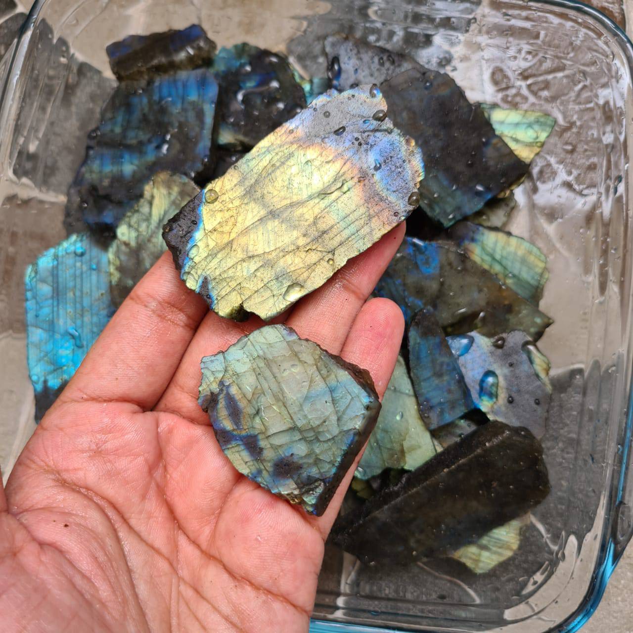 Labradorite raw Slabs | Flashy High quality slabs 2-5"Inches - The LabradoriteKing