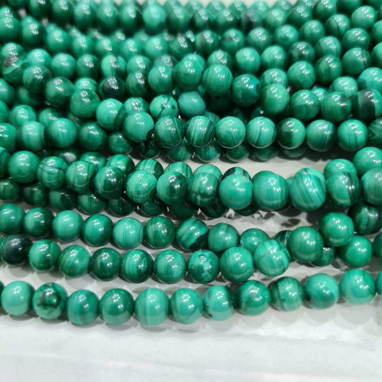 Malachite Beads Round sphere 6mm | 16" Inches | Good Quality - The LabradoriteKing