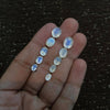Moonstone Faceted Oval Sequence Layout 12mm-7mm 10pcs Lot - The LabradoriteKing