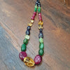 Multi Precious stones: Sapphire, Ruby and Emeralds Tumbel Beads | 10-16mm 18 Inches - The LabradoriteKing