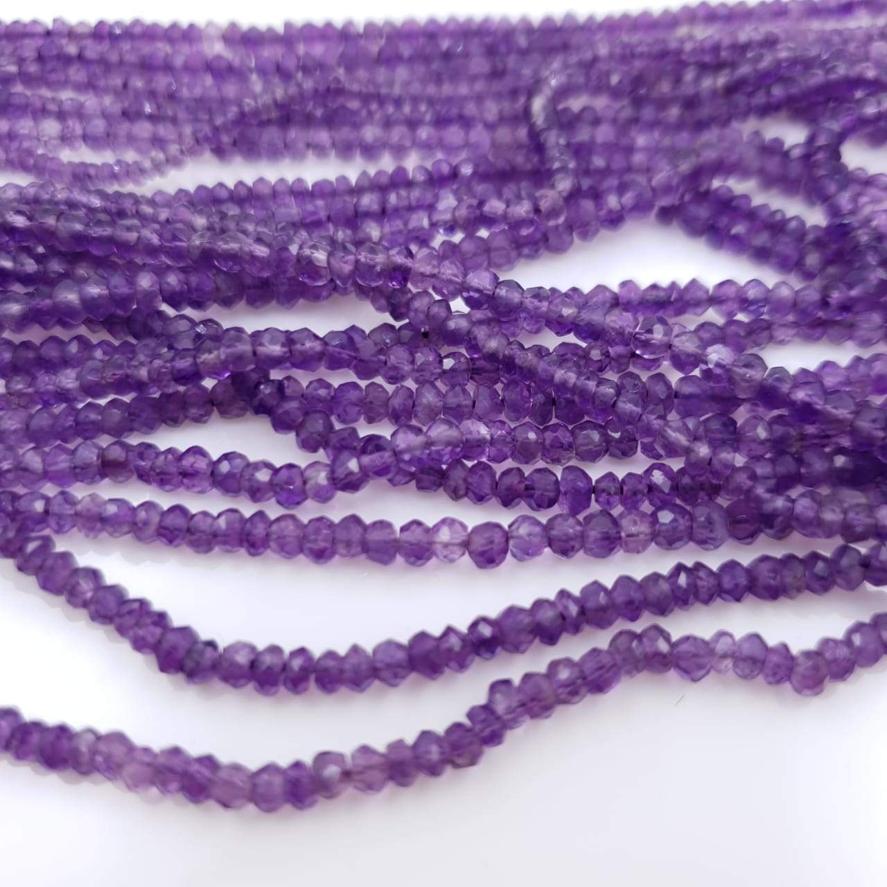 Natural African Amethyst Dark Beads 2mm | Faceted | 14" Inches - The LabradoriteKing