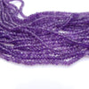 Natural African Amethyst Dark Beads 2mm | Faceted | 14
