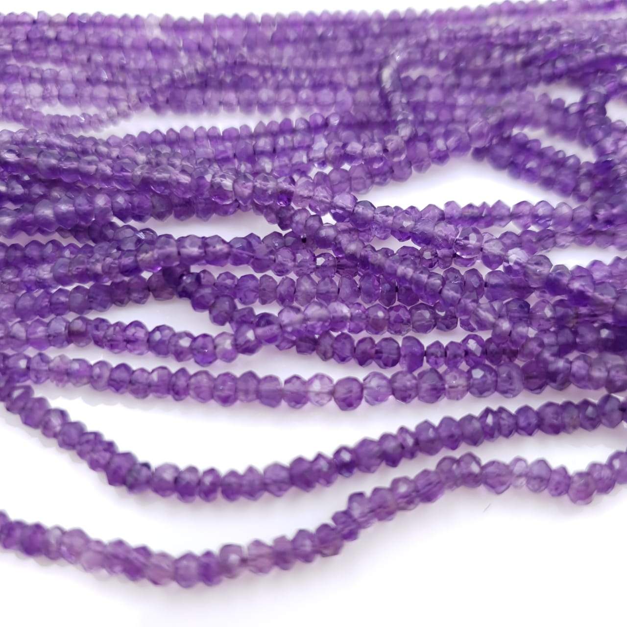Natural African Amethyst Dark Beads 2mm | Faceted | 14" Inches - The LabradoriteKing