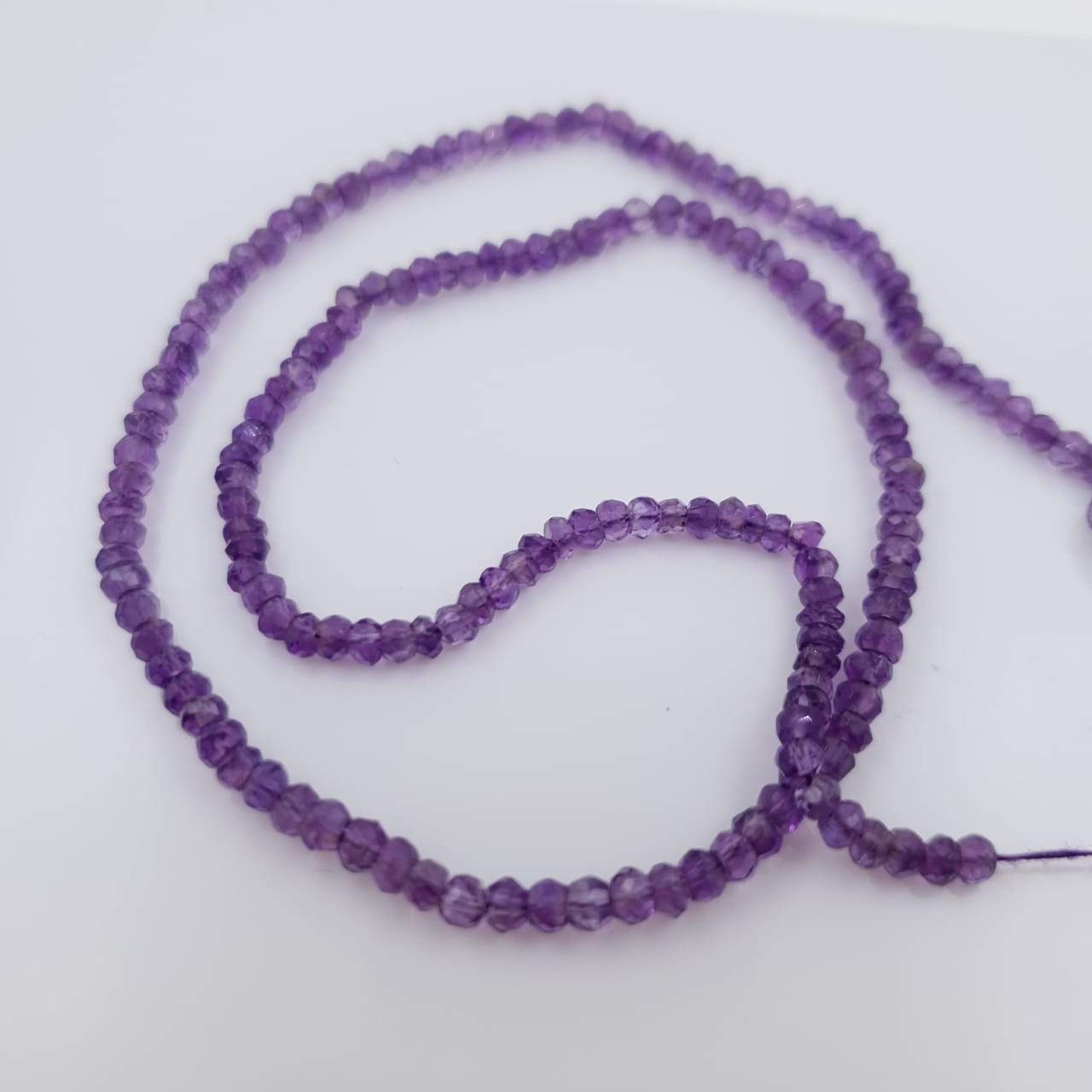 Natural African Amethyst Dark Beads 2mm | Faceted | 14" Inches - The LabradoriteKing