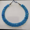 Natural Aqua Chalcedony Faceted necklace 15-18 Inches adjustable - The LabradoriteKing