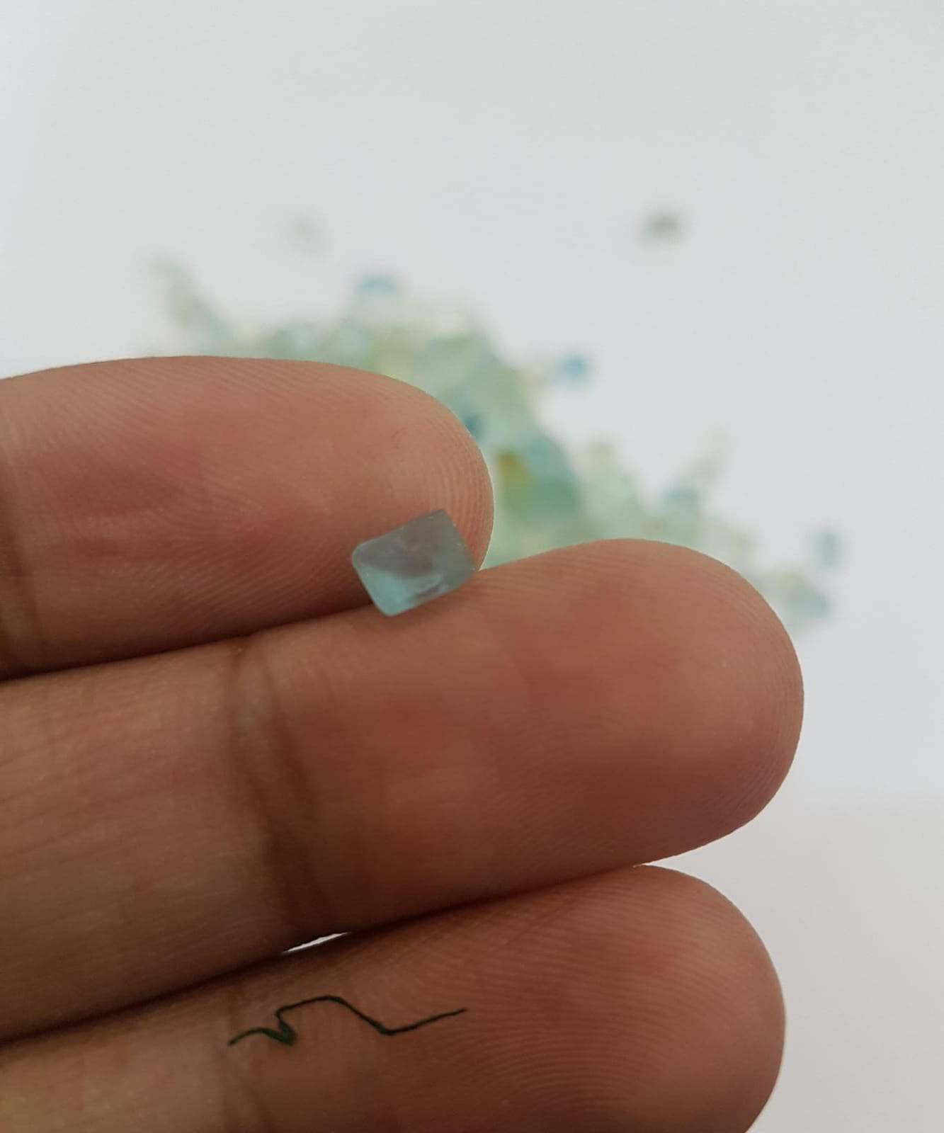 Natural Aquamarine Matte Finish 6-12mm Mix Lot of 50pcs - The LabradoriteKing