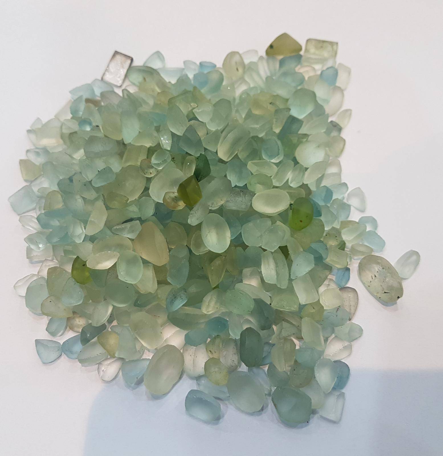 Natural Aquamarine Matte Finish 6-12mm Mix Lot of 50pcs - The LabradoriteKing