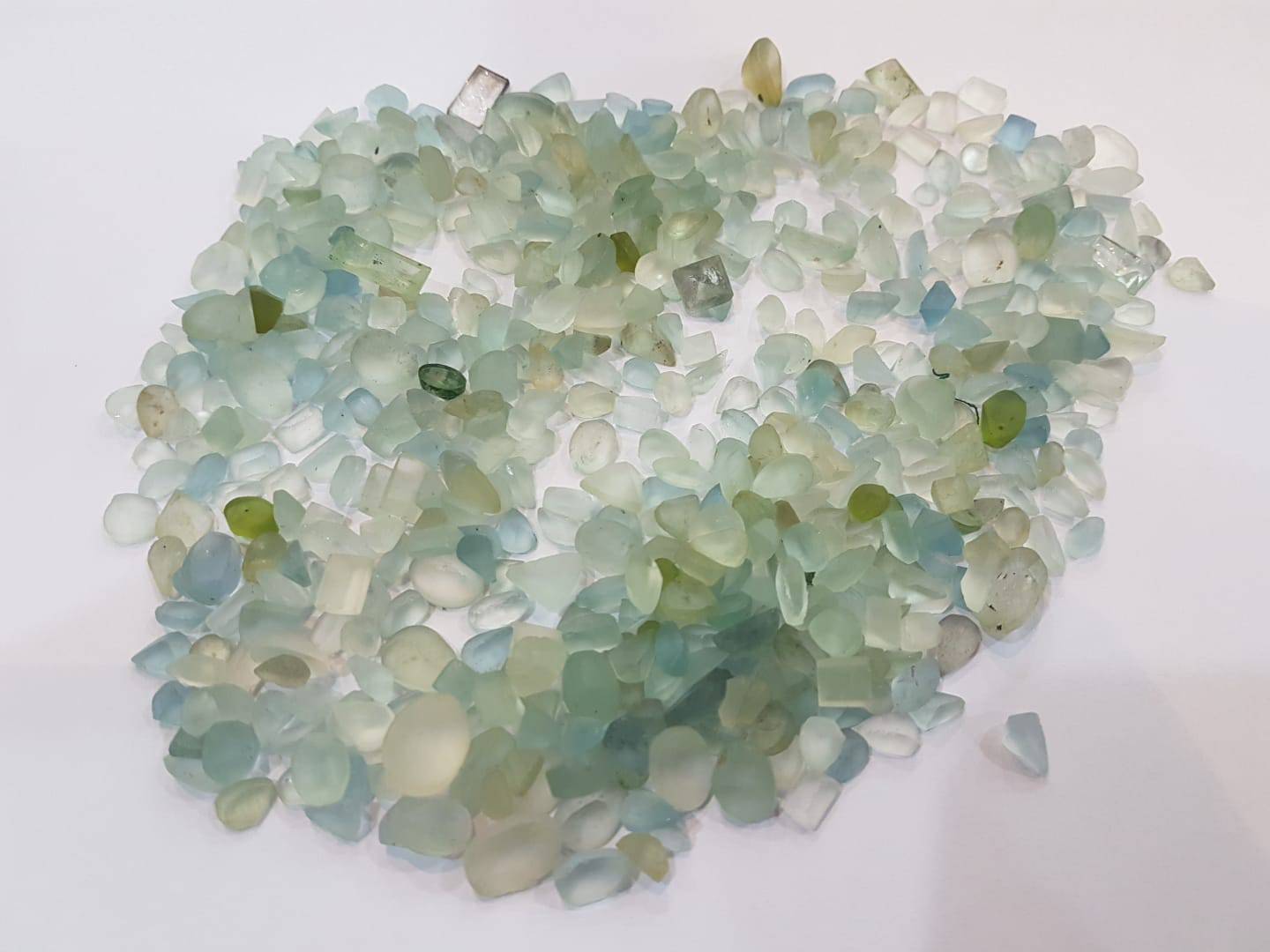 Natural Aquamarine Matte Finish 6-12mm Mix Lot of 50pcs - The LabradoriteKing