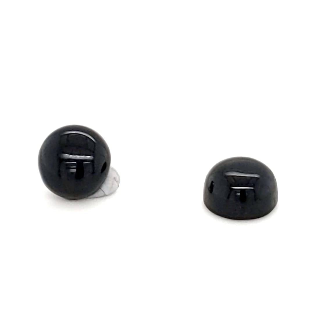 Natural Black Onyx Round Cabochons | 5mm,6mm,9mm, 12mm - The LabradoriteKing