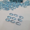 Natural Blue Topaz Long Oval Faceted Checker 12x6mm - The LabradoriteKing