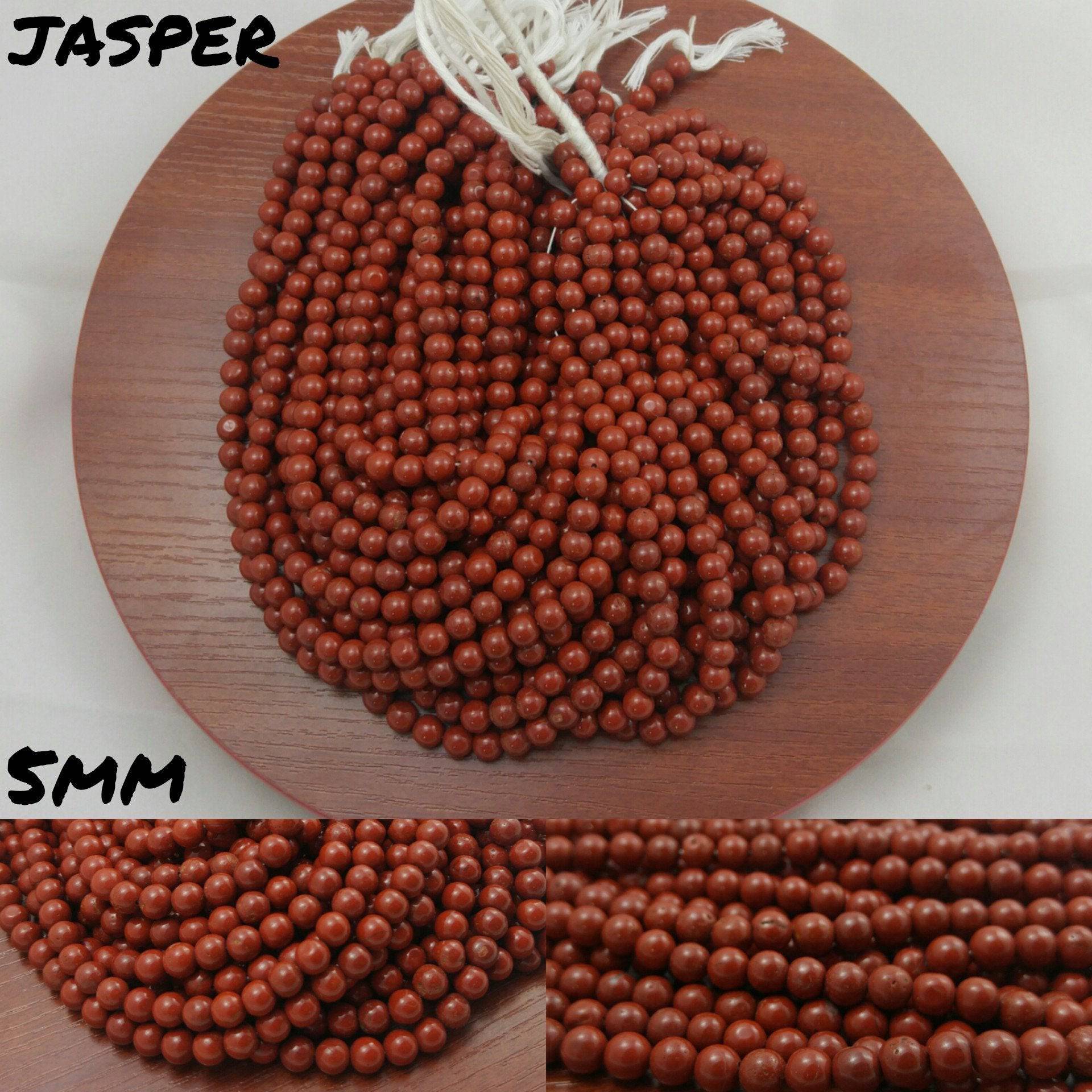 Natural Brown Jasper Beads 5mm, 14" Inches beads, Round Beads - The LabradoriteKing