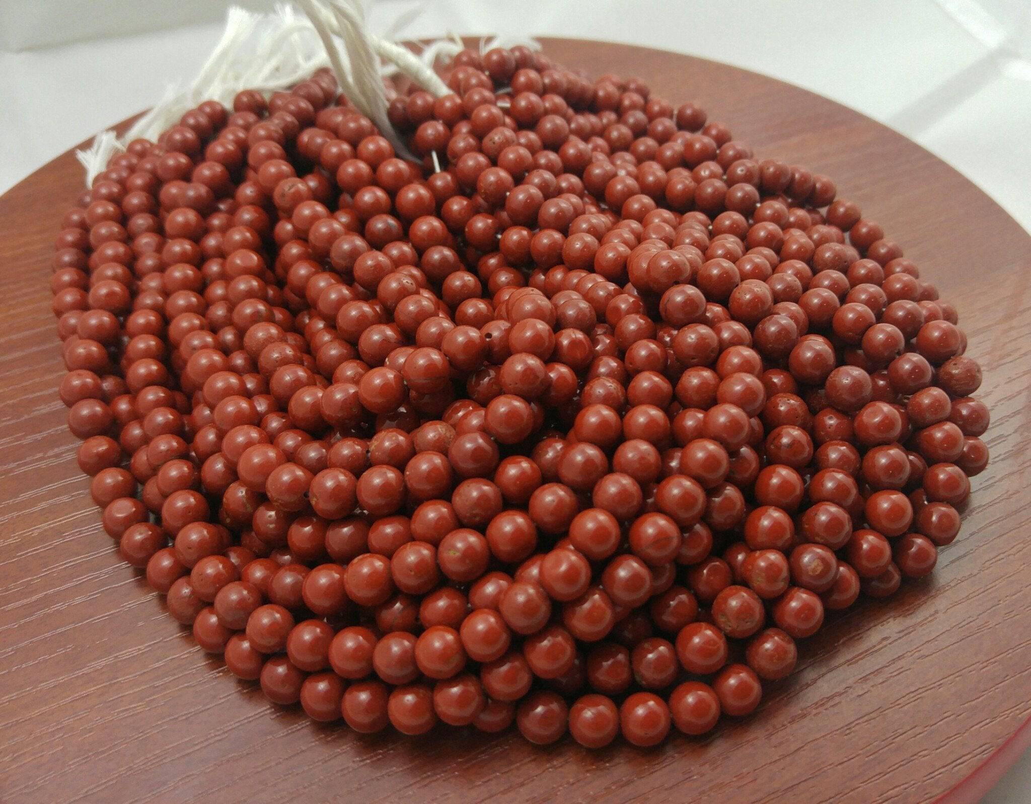 Natural Brown Jasper Beads 5mm, 14" Inches beads, Round Beads - The LabradoriteKing