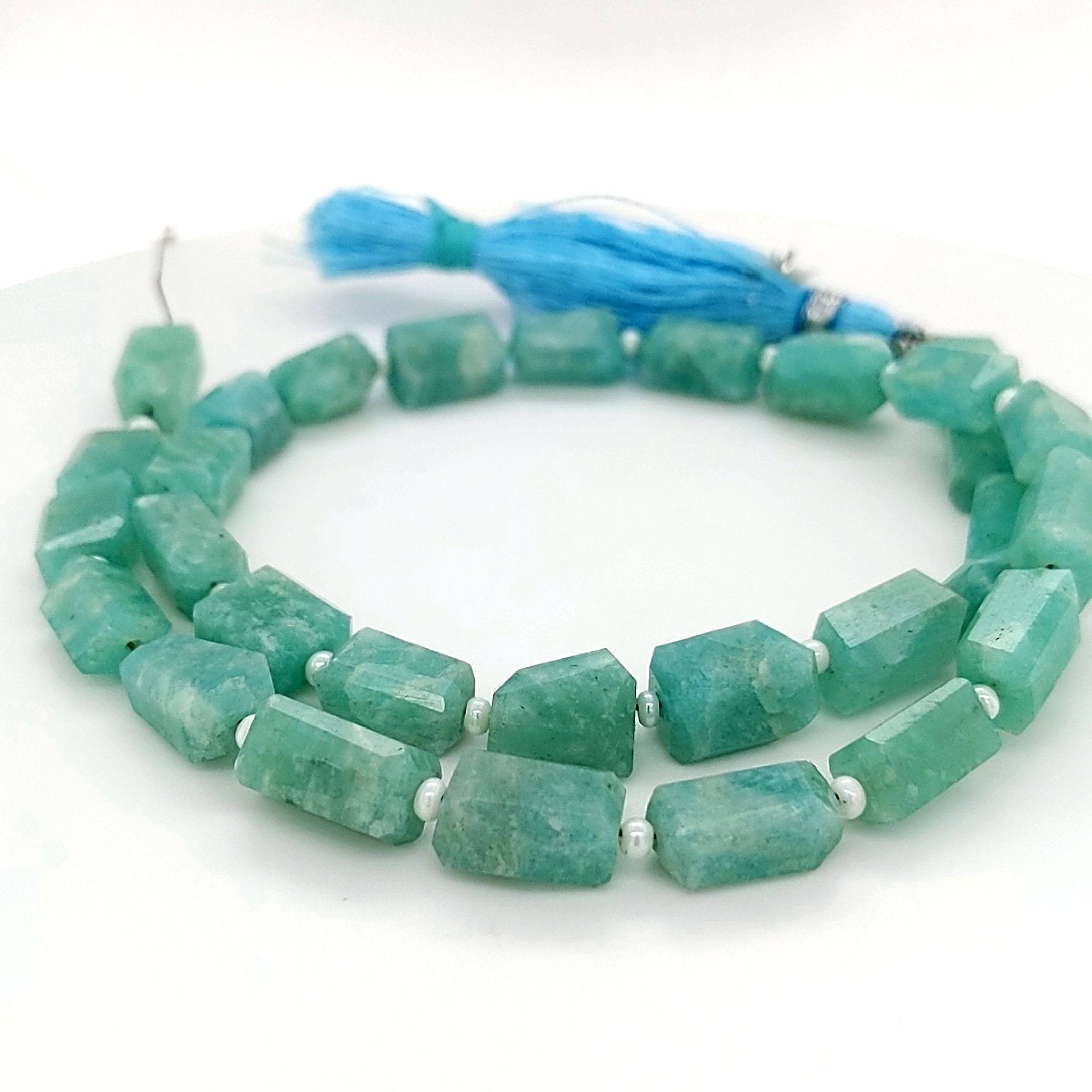 Natural Chrysophrase Beads Rectangular faceted | 14" Inches | Good Quality - The LabradoriteKing