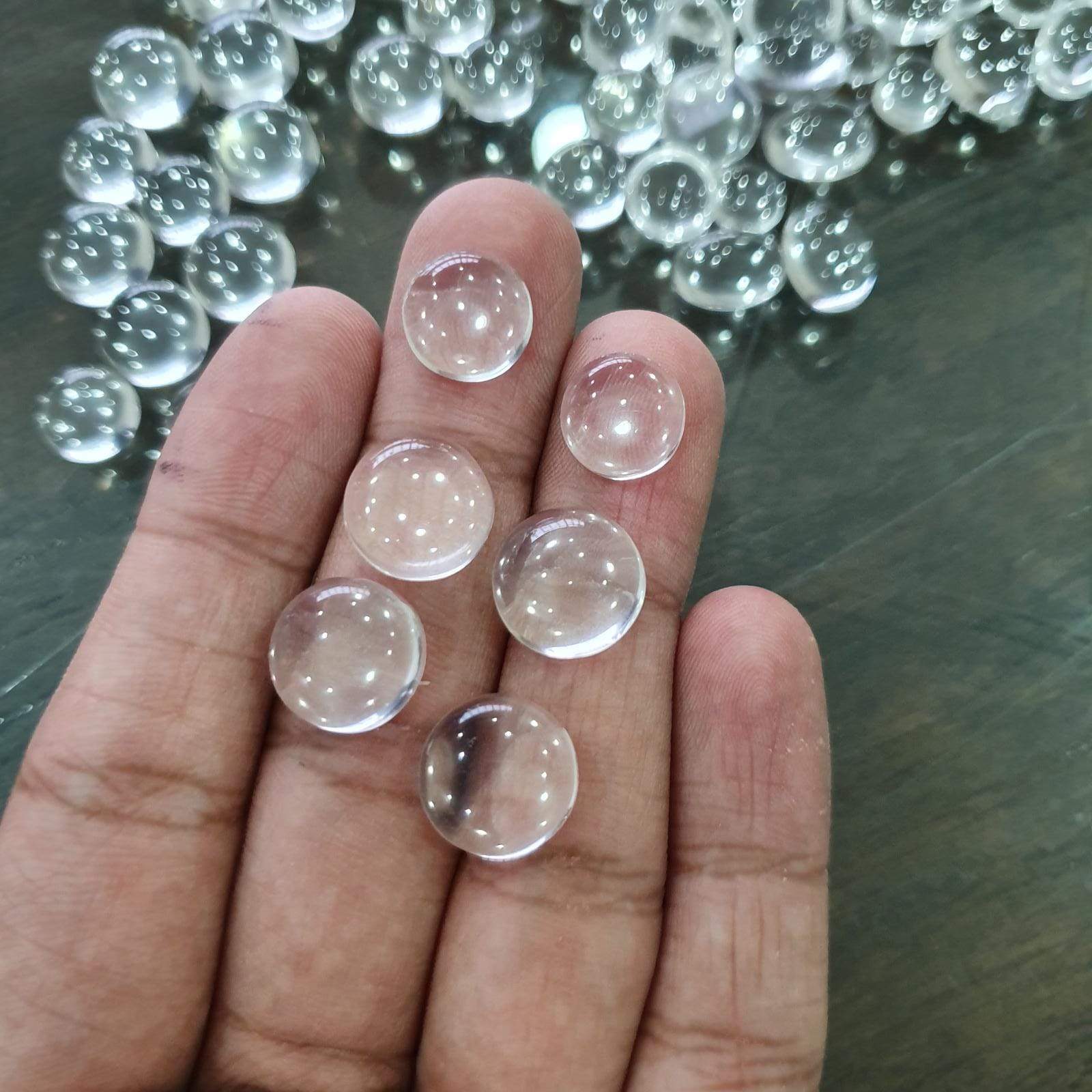 Natural Clear Quartz Cabochon Uneven Round Top quality 25Pcs - The LabradoriteKing