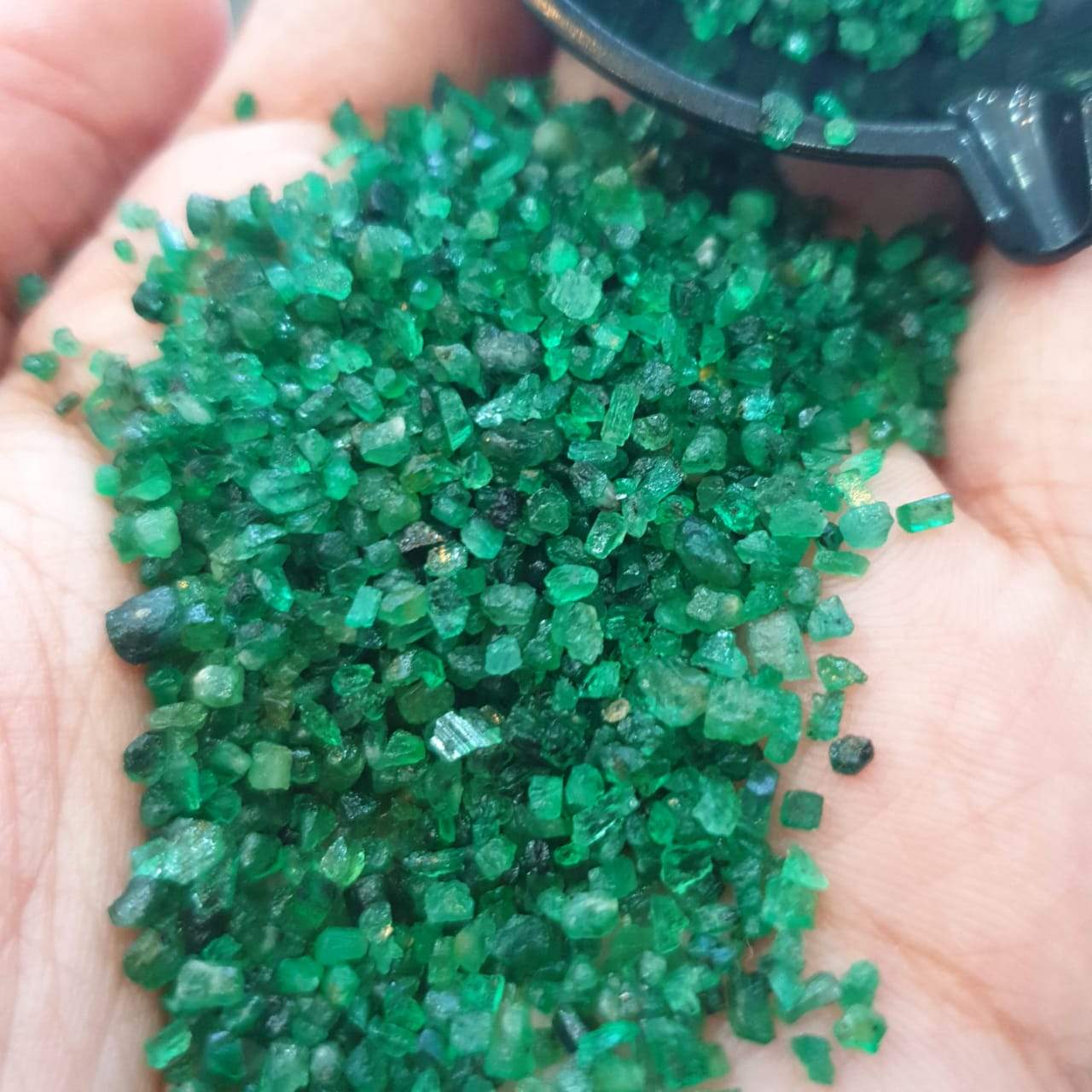 Natural Emerald Raw Chips from Fine Grade emeralds | Bottle - The LabradoriteKing