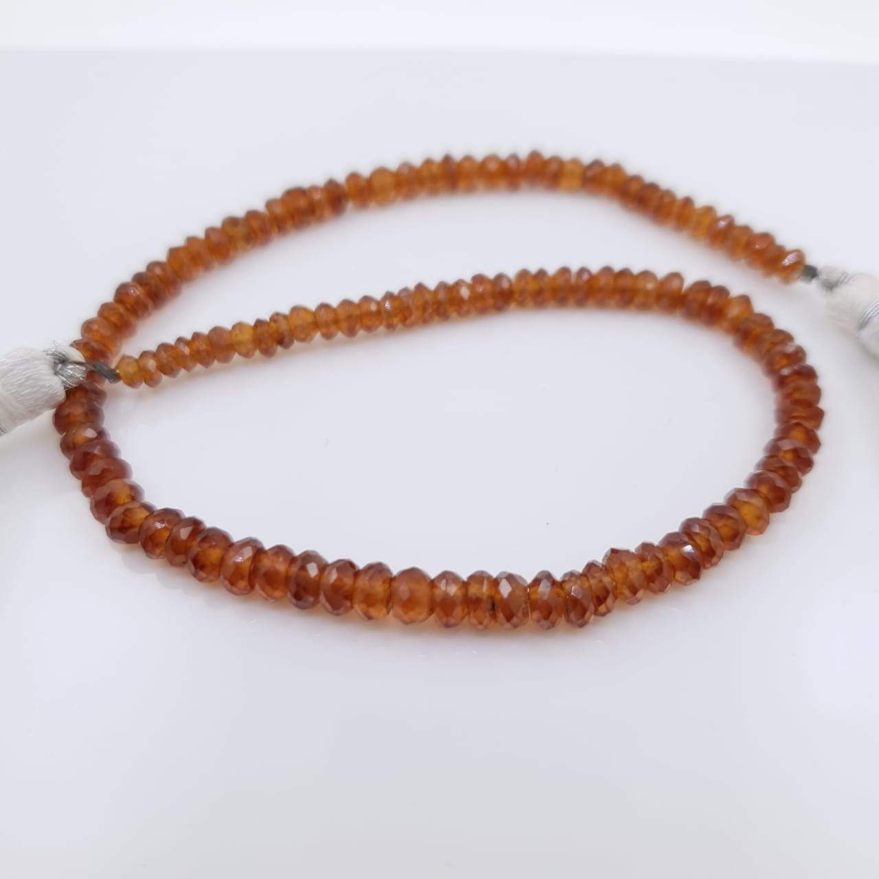 Natural Hessonite Garnets Beads 4mm | Faceted | 9" Inches - The LabradoriteKing