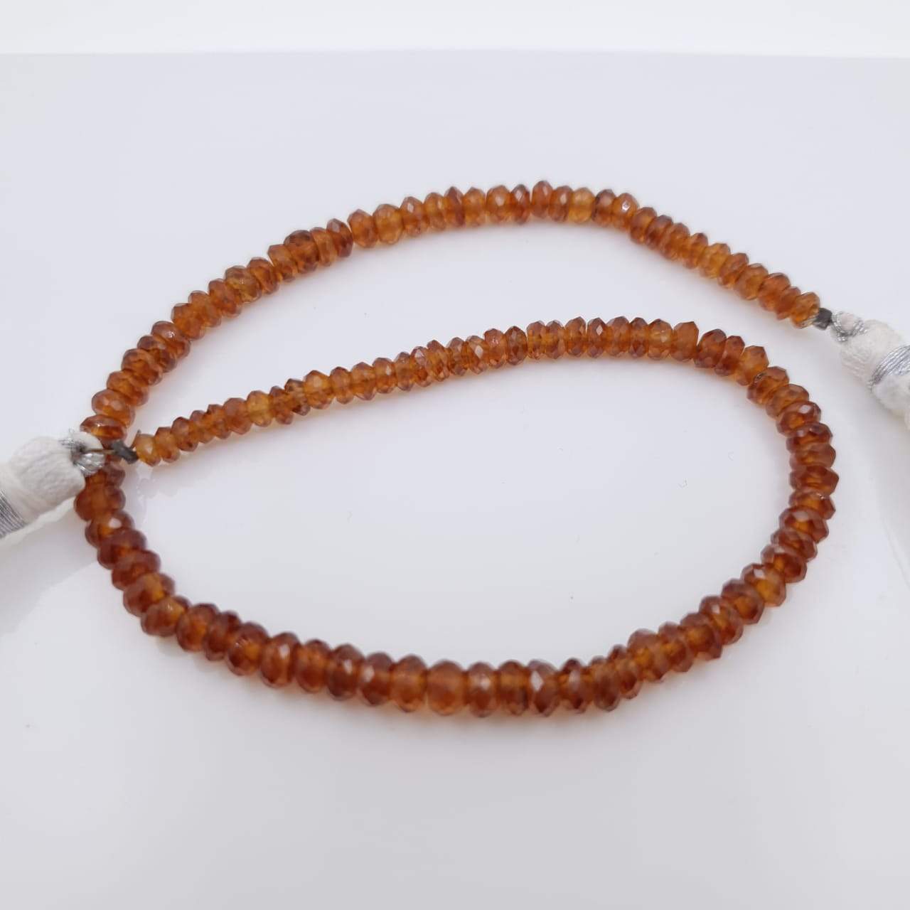 Natural Hessonite Garnets Beads 4mm | Faceted | 9" Inches - The LabradoriteKing