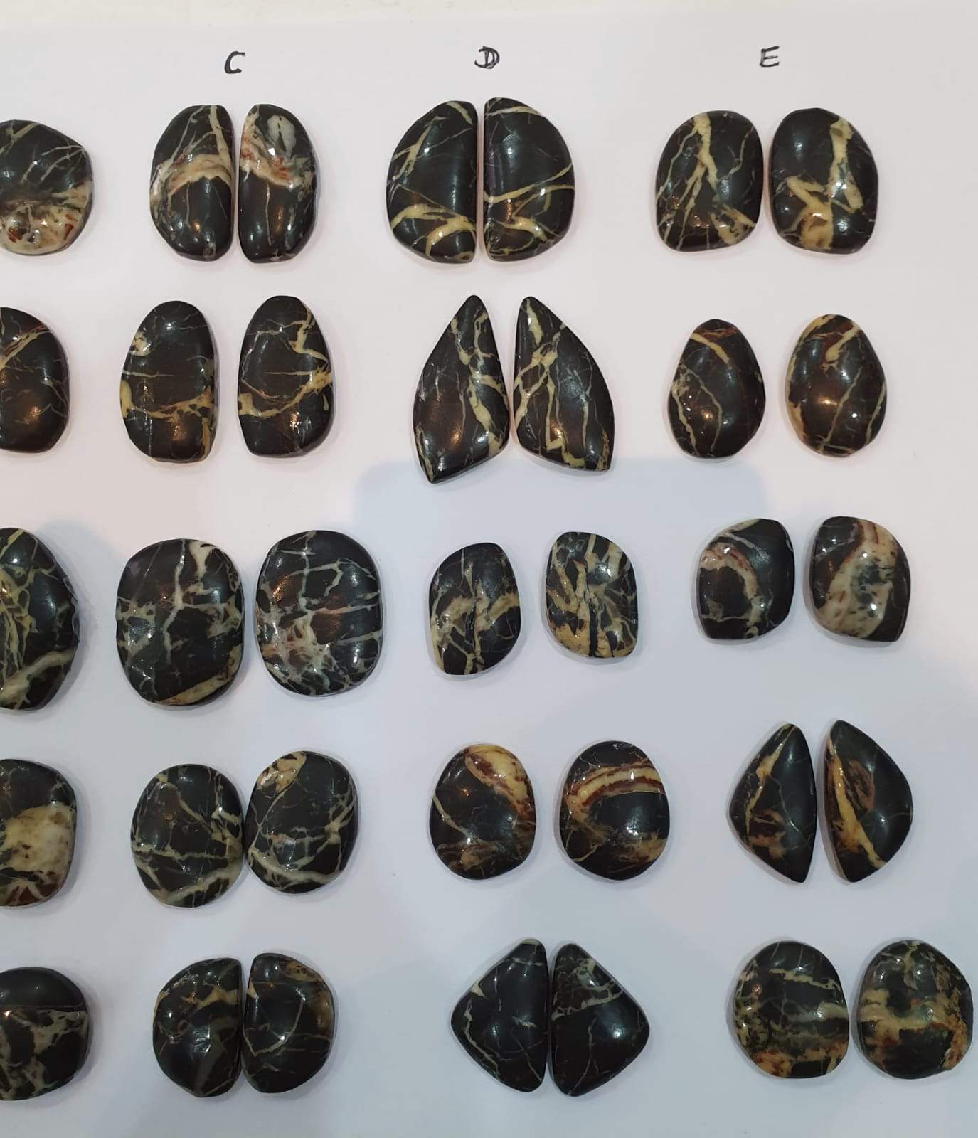 Natural Jasper Cabochons Pairs for Earrings UNTREATED - The LabradoriteKing