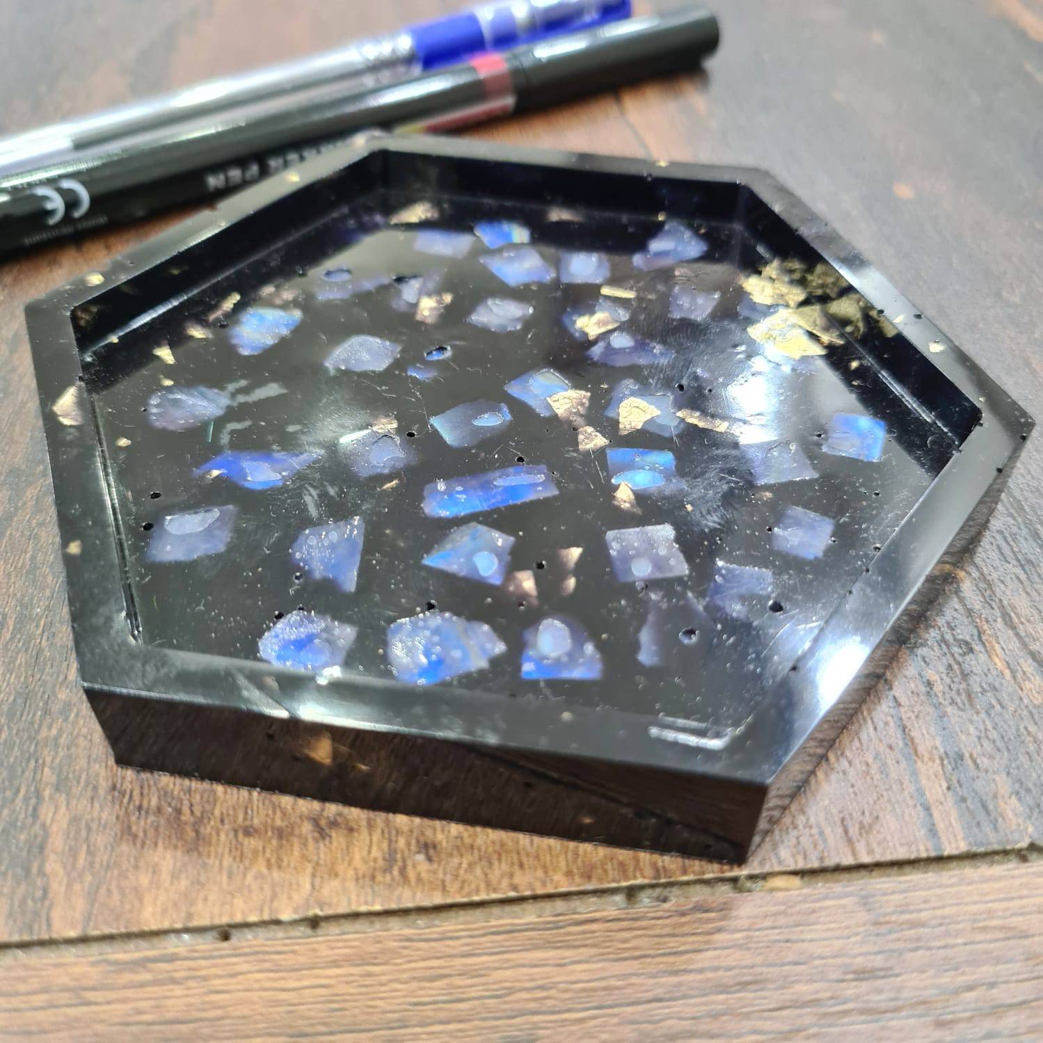 Natural Moonstone Star Tray or Coaster with Natural Moonstone |3 Inches - The LabradoriteKing