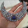 Natural Moonstone/ Tanzanite/ Diamond Necklace - The LabradoriteKing