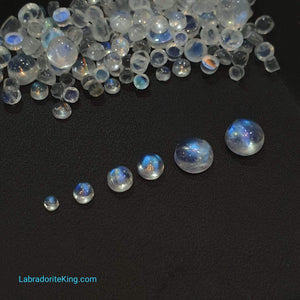 Natural Moonstones Flashy Calibrated Round Cabochons - The LabradoriteKing