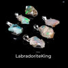 Natural Opal Raw Pendant | 925 Sterling Silver Minimalist Design - The LabradoriteKing