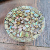 Natural Opal Round Tray | Resin Polished Coaster with Natural Opals Roughs |2.5 Inches - The LabradoriteKing
