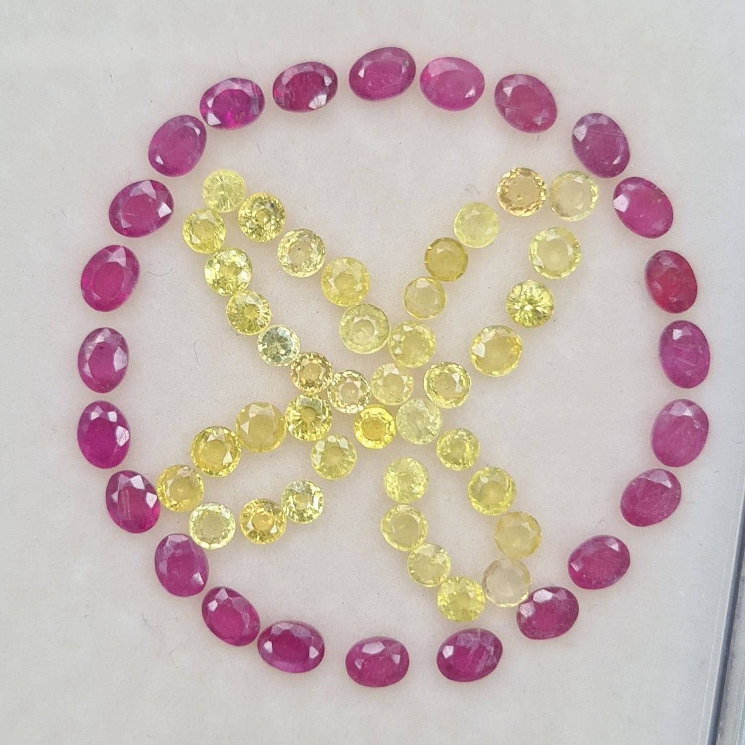 Natural Ruby and Yellow Sapphire, Size: 2-4mm Gems Lot -Loose Gemstones - The LabradoriteKing