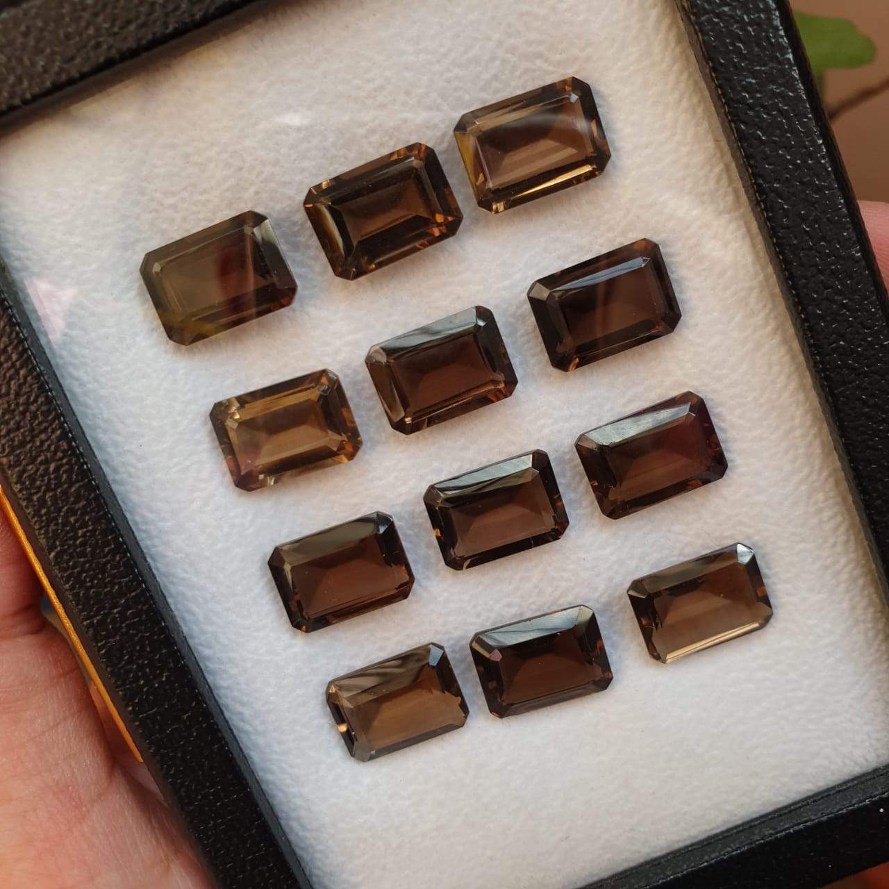 Natural Smoky Quartz 14x10mm Rectangles Calibrated Size - The LabradoriteKing