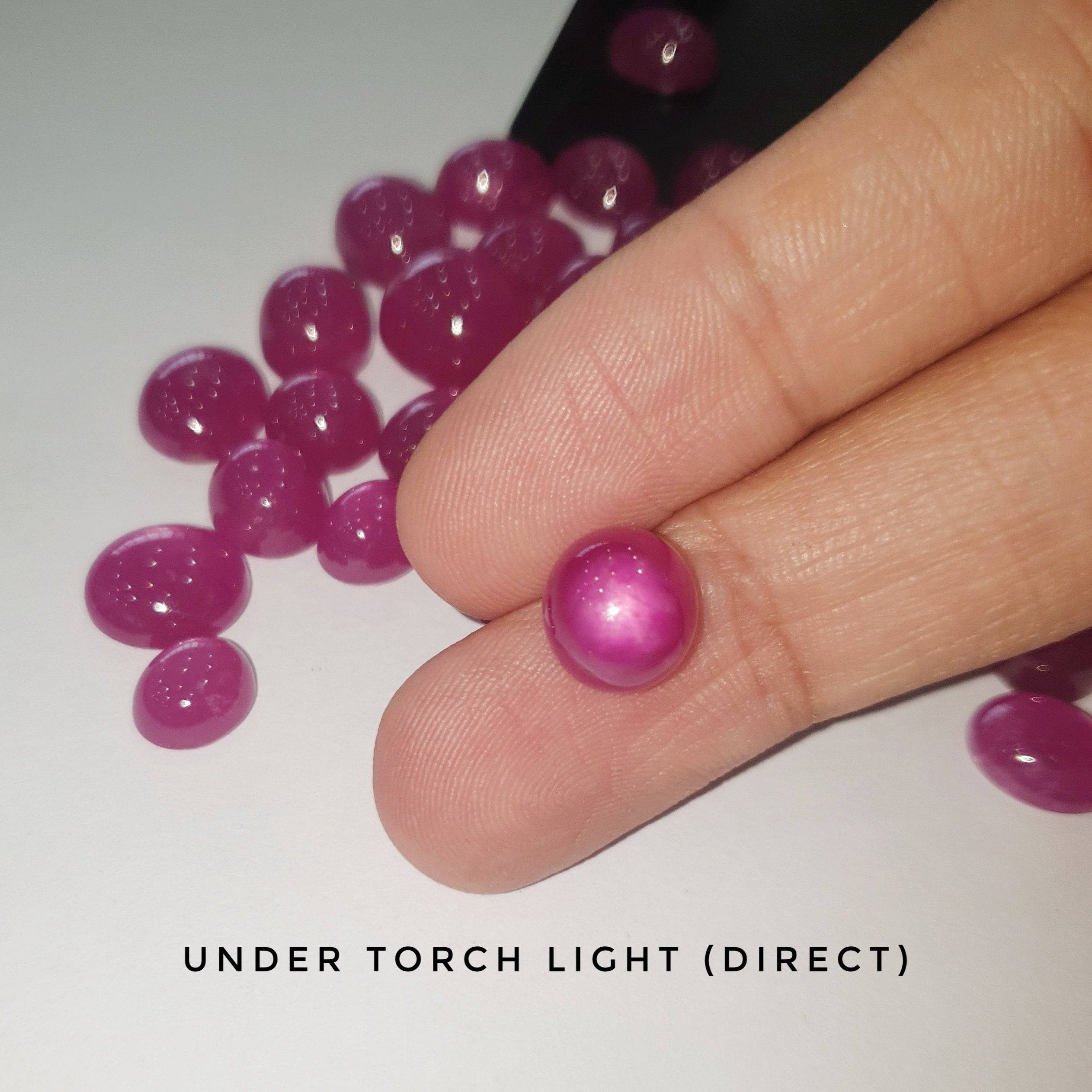 Natural Star Pink Ruby Cabochon from Thailand | 12-15mm - The LabradoriteKing