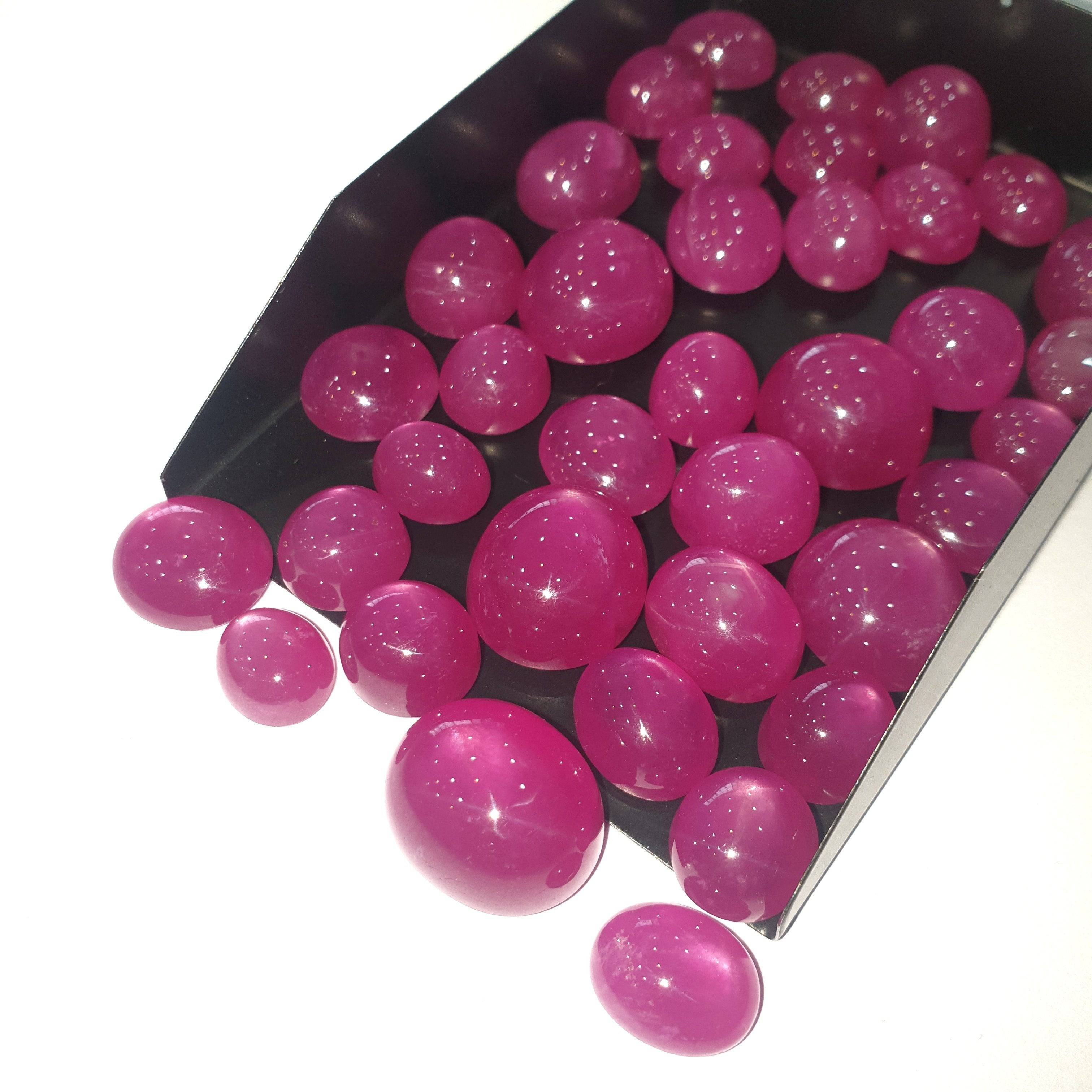 Natural Star Pink Ruby Cabochon from Thailand | 12-15mm - The LabradoriteKing