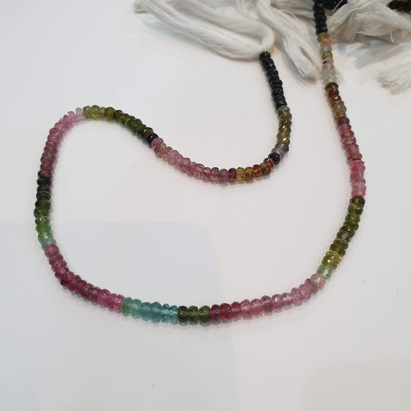 Natural Tourmaline Beads Top Quality 14 Inches 3.5mm Size - The LabradoriteKing